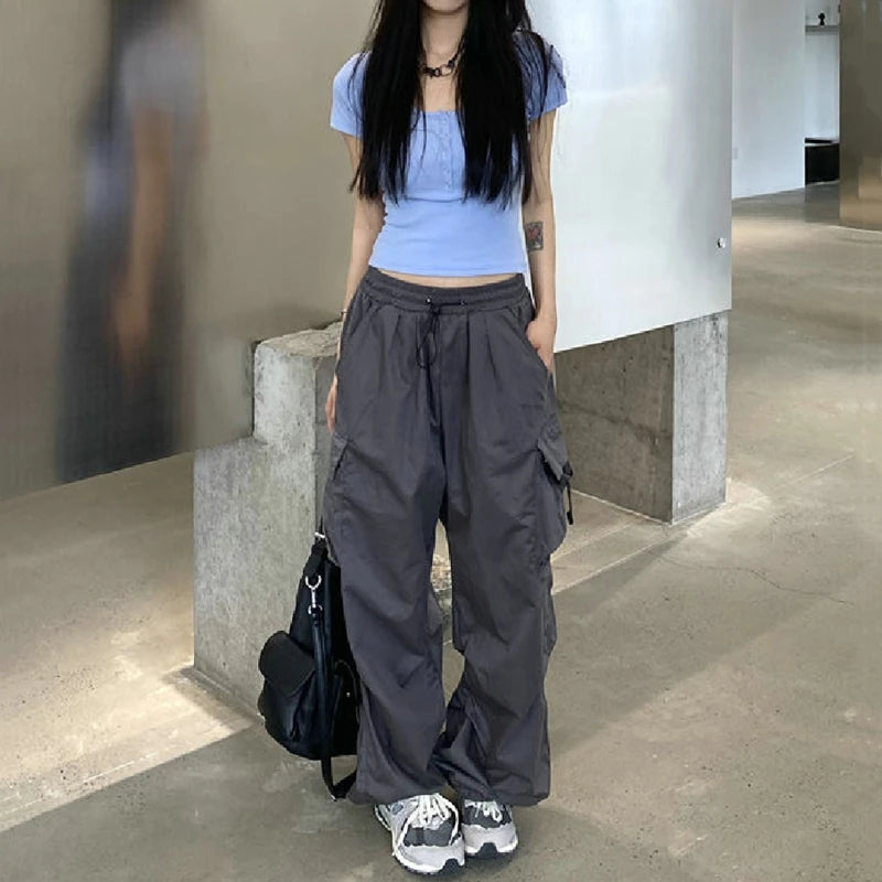 Y2K Streetwear Cargo Pants Vintage Fashion