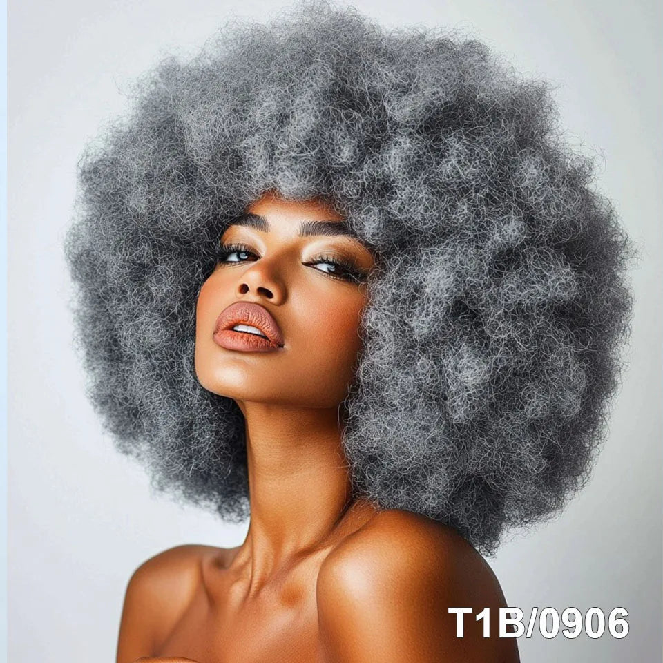 Pale Pink Afro Wigs Premium Synthetic Afro Wig Short Curly