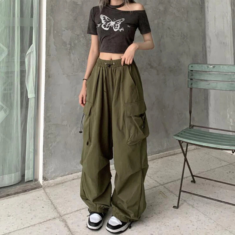 Y2K Streetwear Cargo Pants Vintage Fashion
