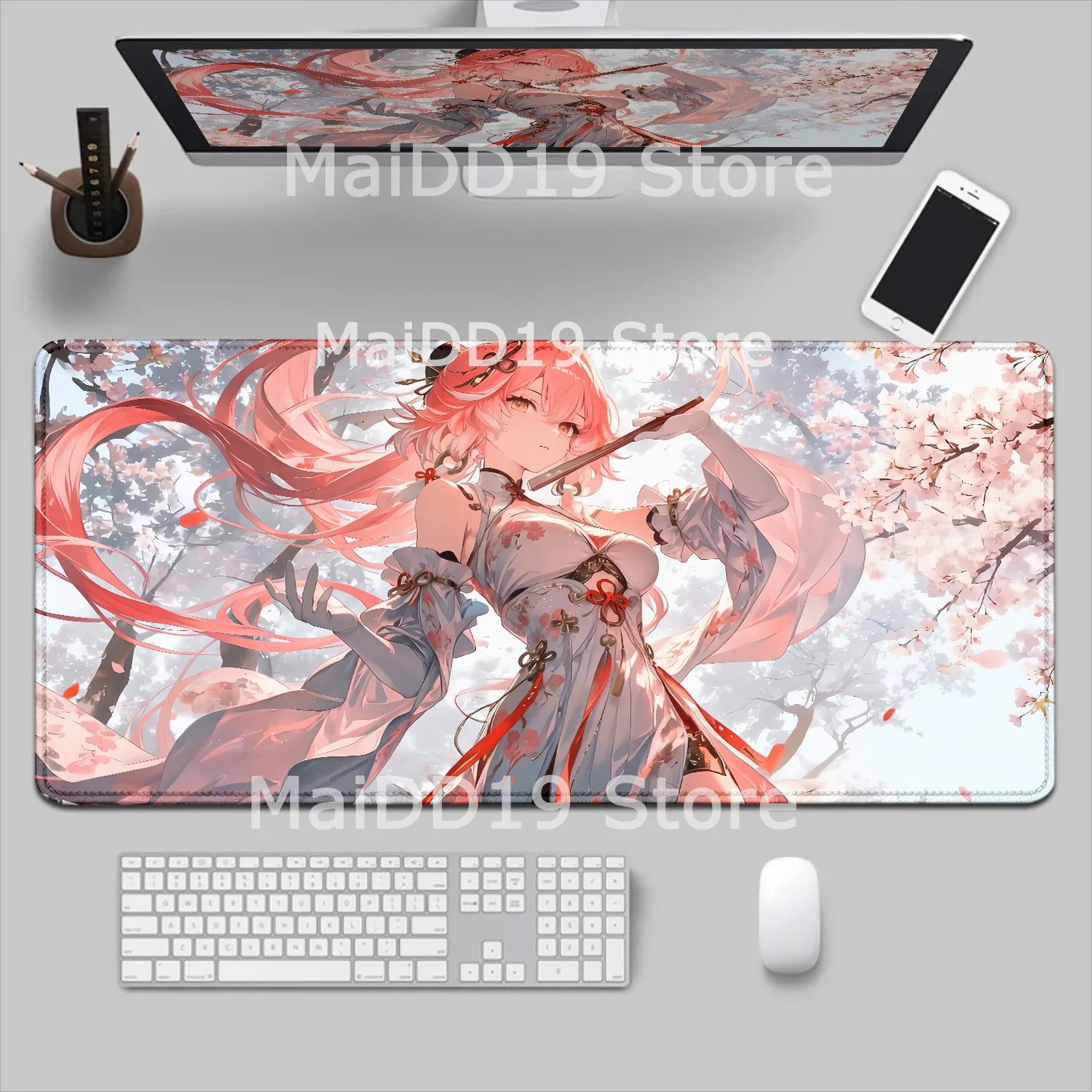 Mouse Pad Laptop Gaming Accessories Keyboard Pad Wuthering Waves Aemeath Chisa Mousepad PC Anime Girl Jinhsi Cute Desk Mouse Mat