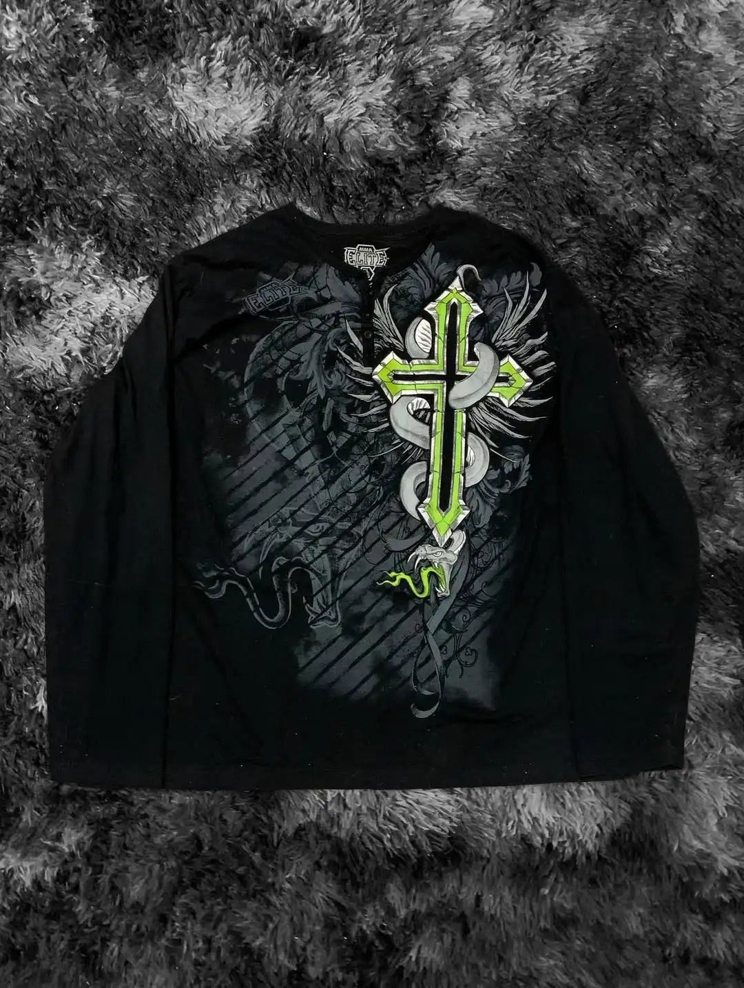 Y2K Affliction Gothic Long sleeved T shirt