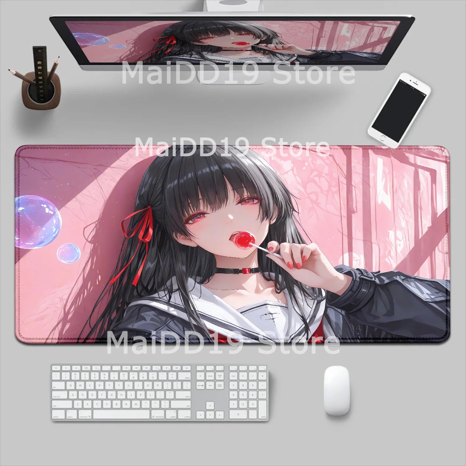 Mouse Pad Laptop Gaming Accessories Keyboard Pad Wuthering Waves Aemeath Chisa Mousepad PC Anime Girl Jinhsi Cute Desk Mouse Mat
