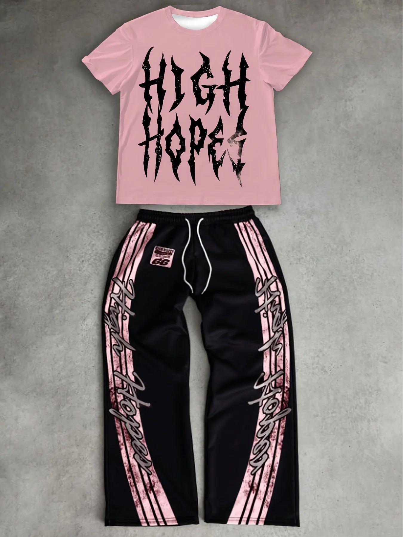 Y2K Printed, Hip-hop Retro Striped