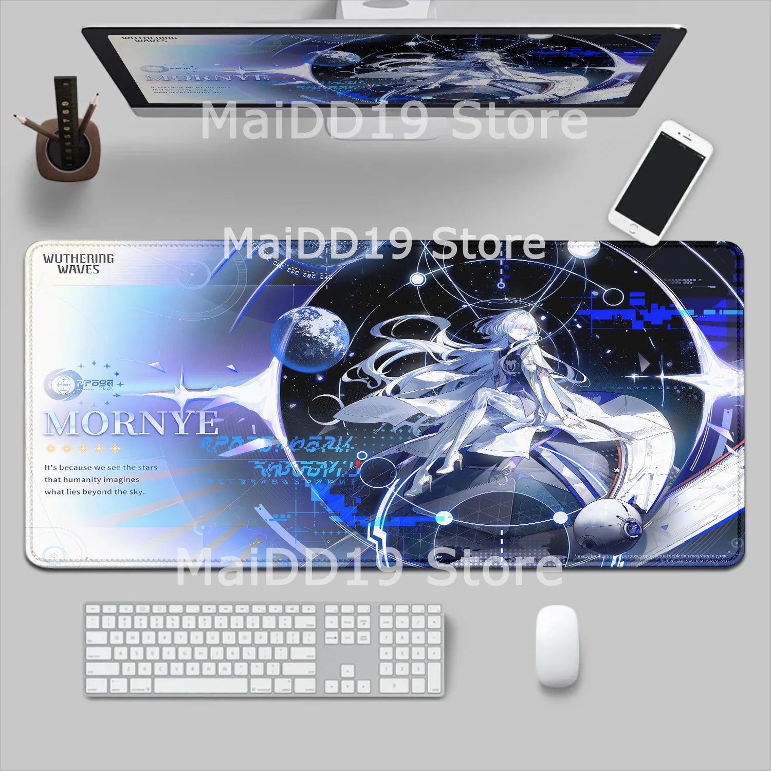 Mouse Pad Laptop Gaming Accessories Keyboard Pad Wuthering Waves Aemeath Chisa Mousepad PC Anime Girl Jinhsi Cute Desk Mouse Mat