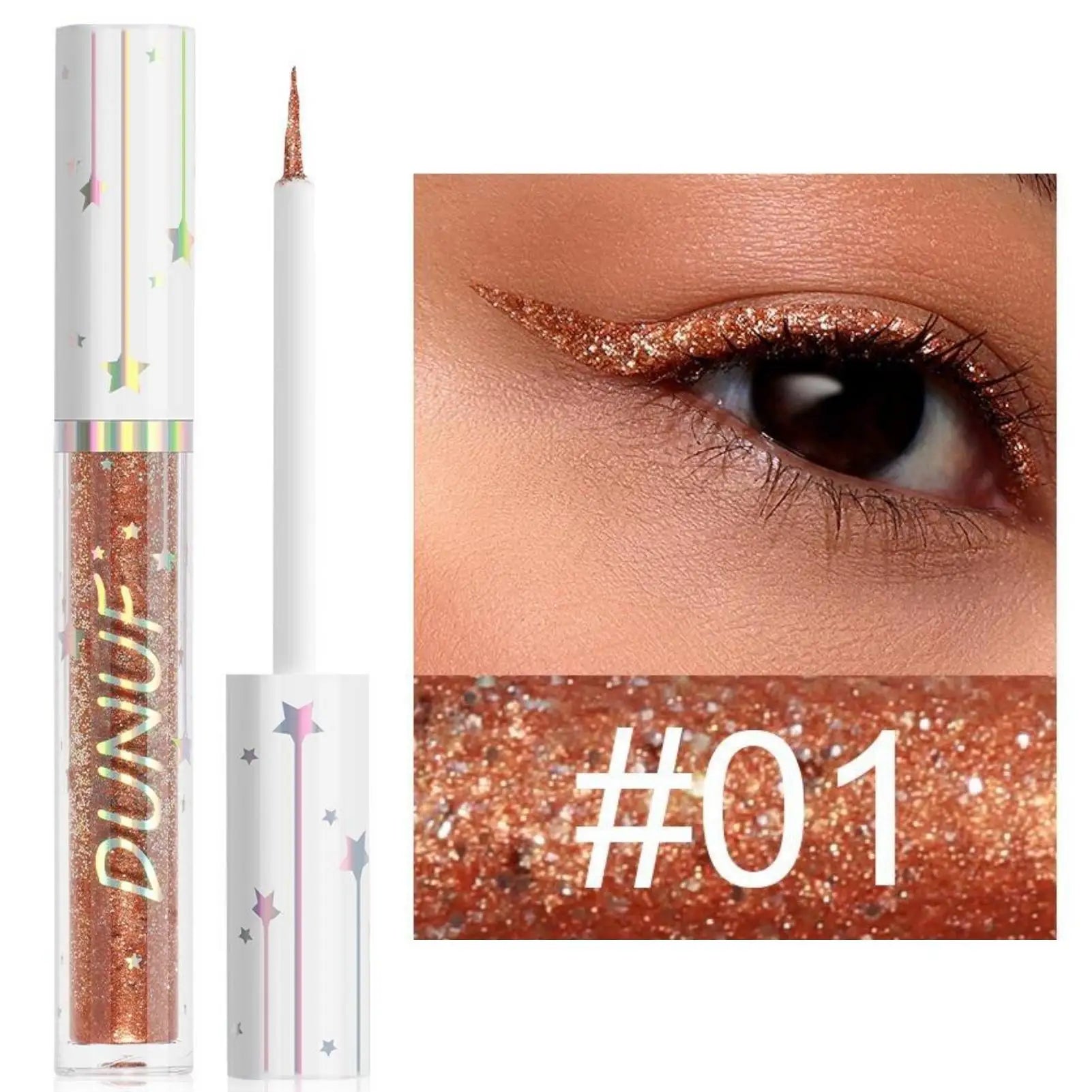 1PC Glittering Liquid Eyeliner and Eyeshadow, Smooth, Shimmering, Brightening, Waterproof,Suitable for Festivals/carnivals/party