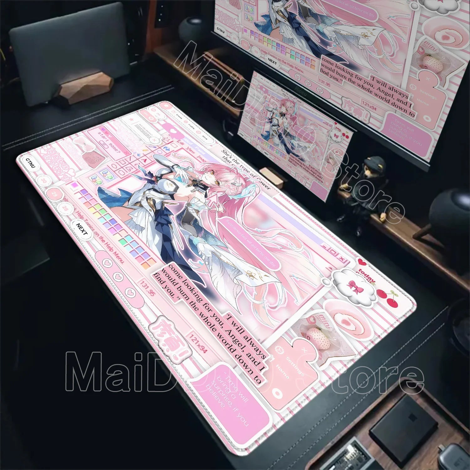 Mouse Pad Laptop Gaming Accessories Keyboard Pad Wuthering Waves Aemeath Chisa Mousepad PC Anime Girl Jinhsi Cute Desk Mouse Mat