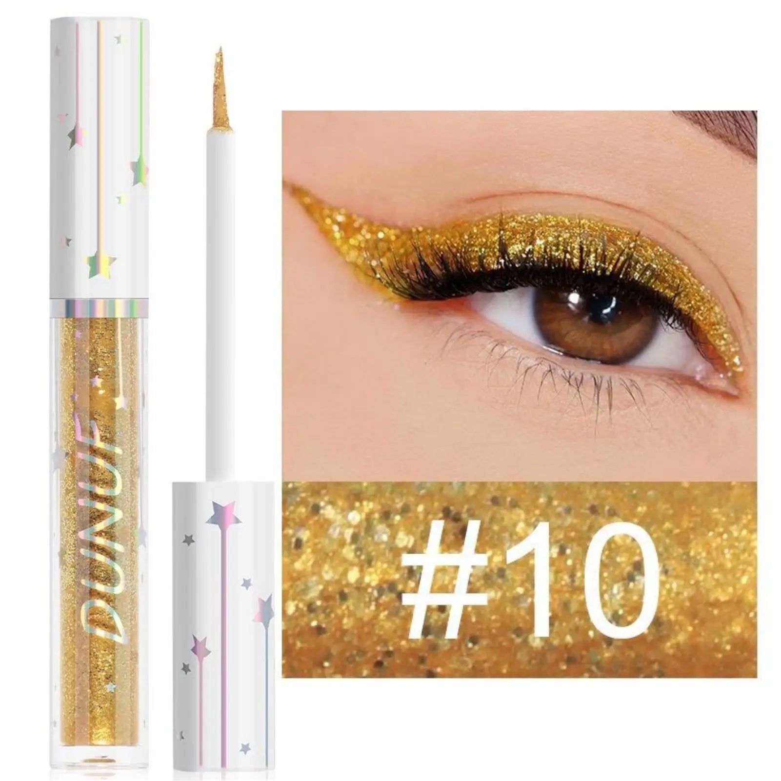 1PC Glittering Liquid Eyeliner and Eyeshadow, Smooth, Shimmering, Brightening, Waterproof,Suitable for Festivals/carnivals/party