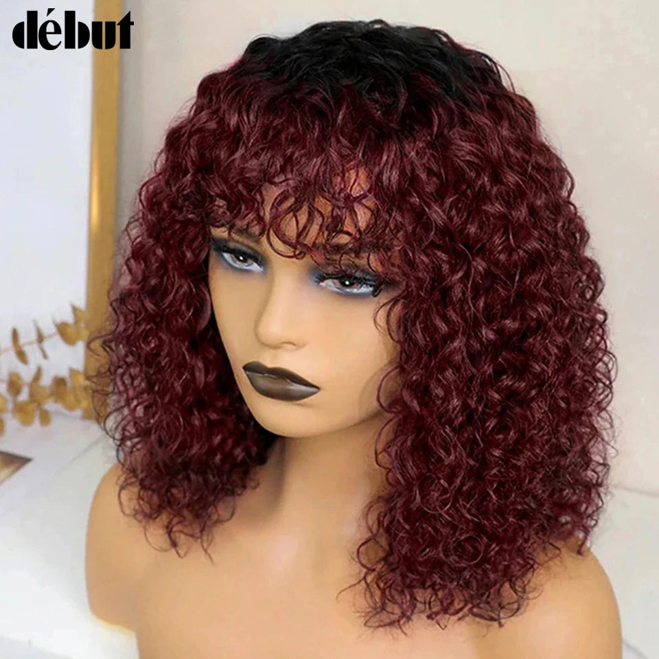 Jerry Curly Short Pixie Bob Cut Human Hair Wigs