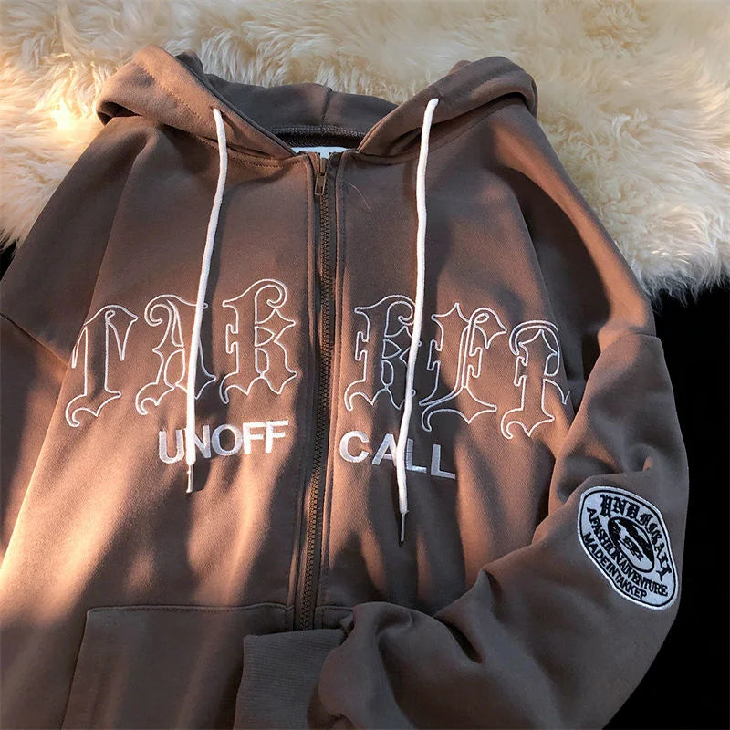 Skeleton Print Bones Zip Hoodie