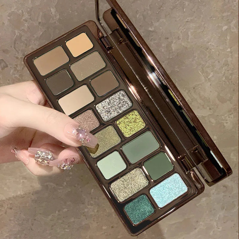 16 Color Eyeshadow Palette Series- Matte Shimmer Nude & Glitter Tones, Professional Long Lasting Eye Makeup for Party Daily Use