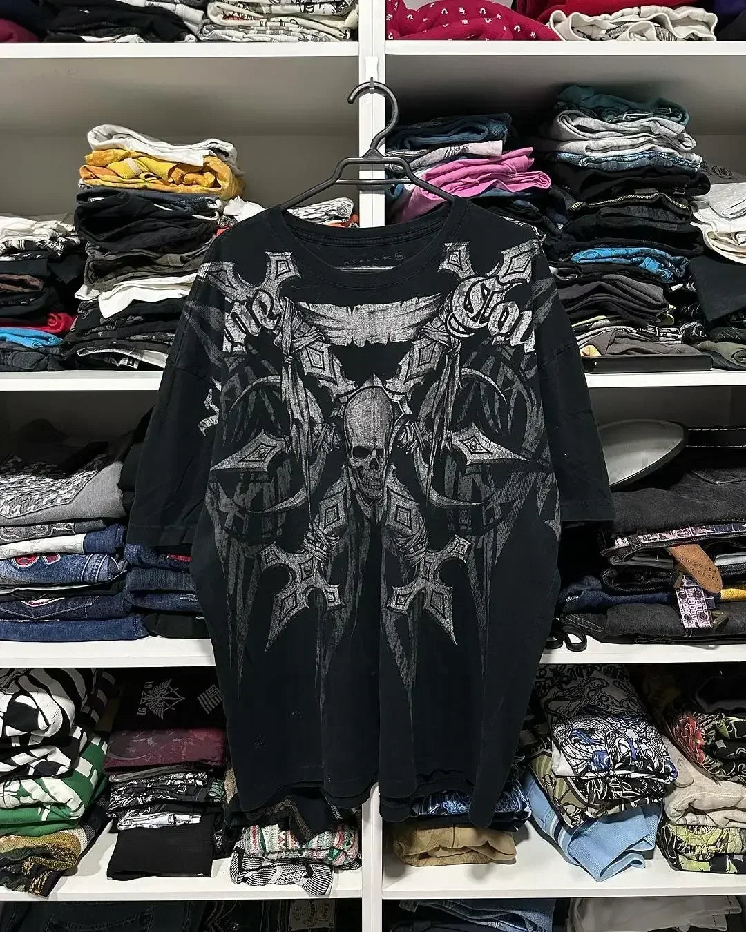 Y2K Affliction Gothic Long sleeved T shirt