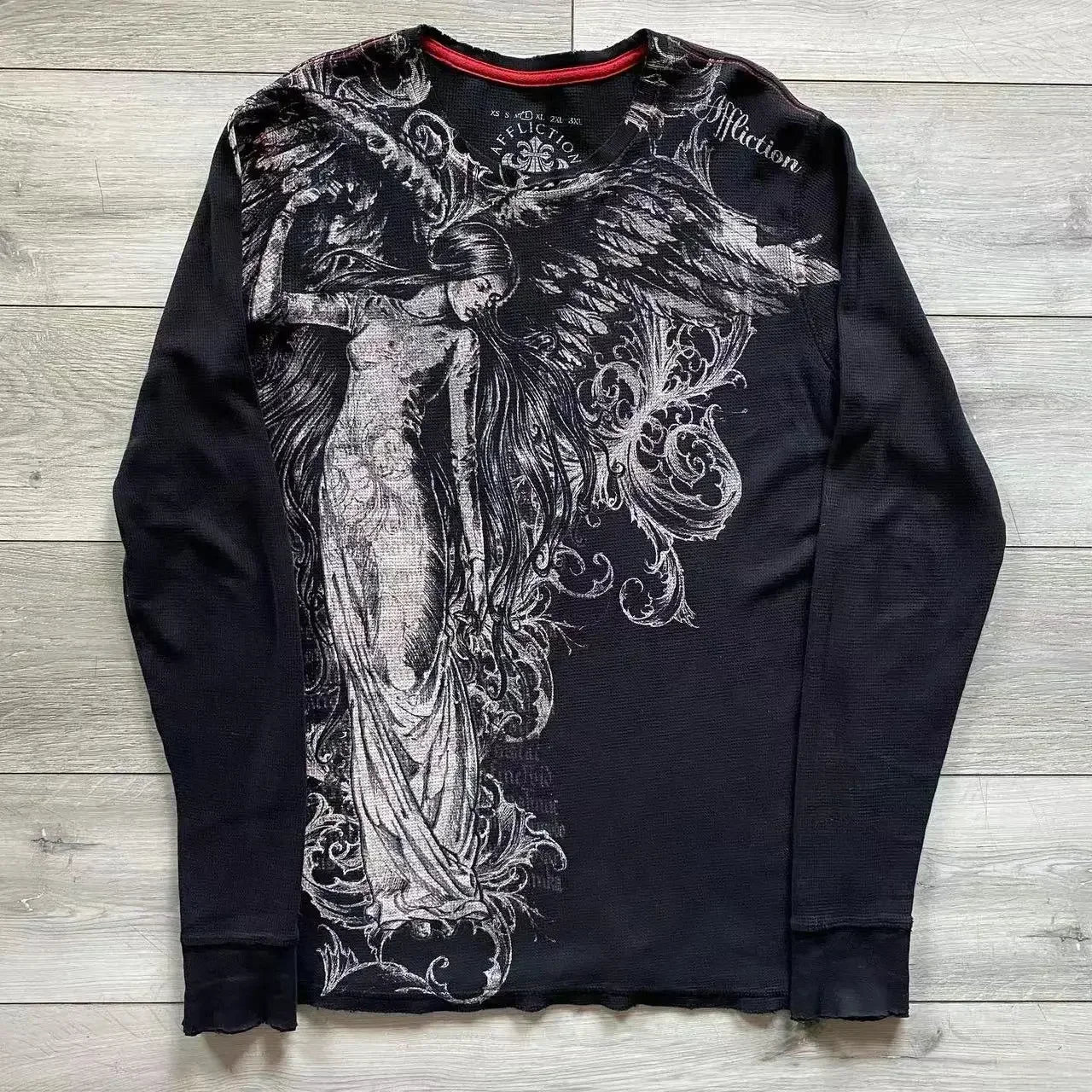 Y2K Affliction Gothic Long sleeved T shirt