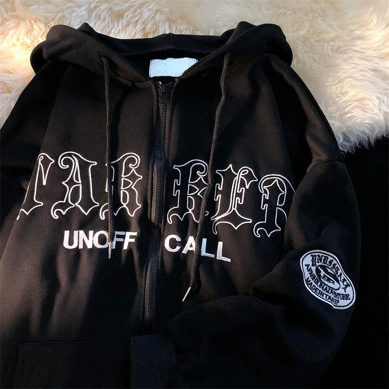 Skeleton Print Bones Zip Hoodie