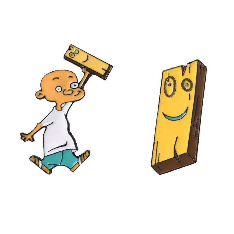 Wholesale Enamel Pin Van Gogh Plank Ed Edd Eddy Punk Women Face Brooches Starfish Sculpture Lapel Pins Jewelry Gift for Friend