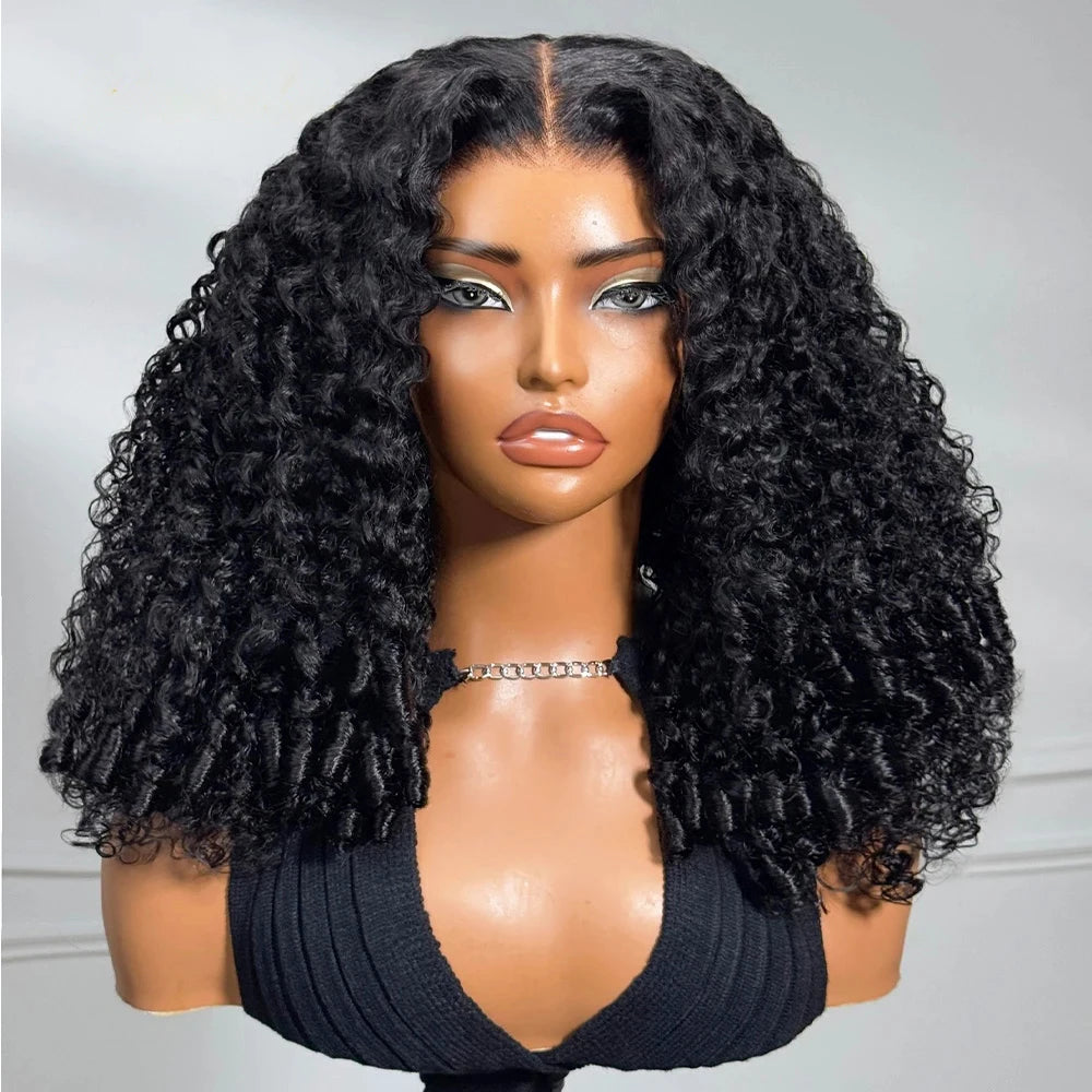 Burmese Curly Glueless Wigs Human Hair 250% Permium