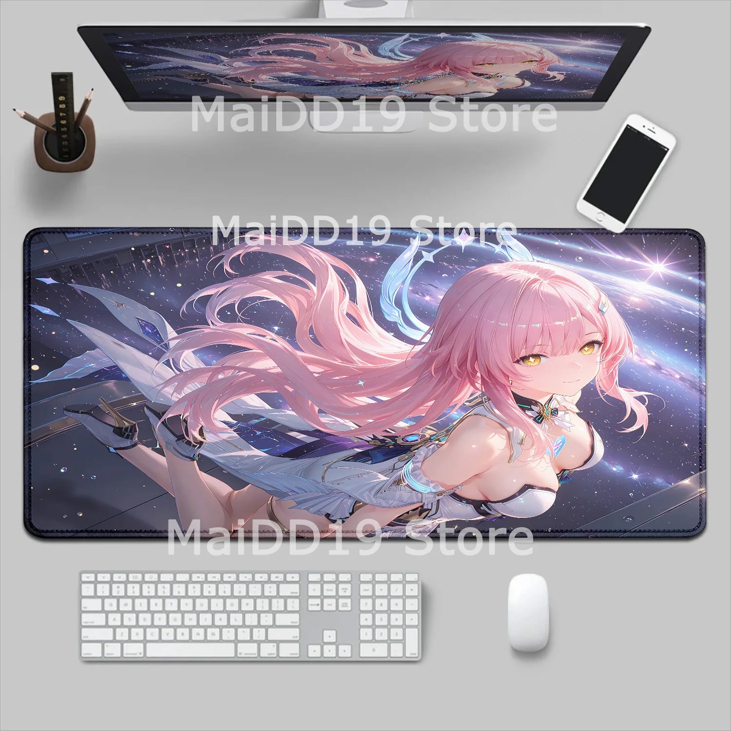 Mouse Pad Laptop Gaming Accessories Keyboard Pad Wuthering Waves Aemeath Chisa Mousepad PC Anime Girl Jinhsi Cute Desk Mouse Mat