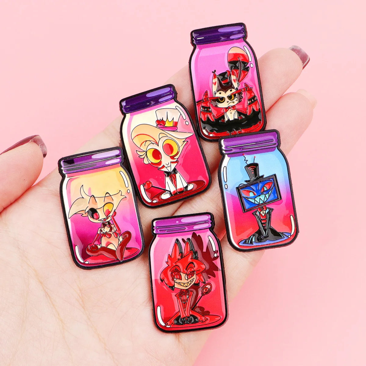 Cute Jar Character Enamel Brooches For Women Lapel Pins Badge on Backpack Costume Accessories Fashion Jewelry Friends Gifts