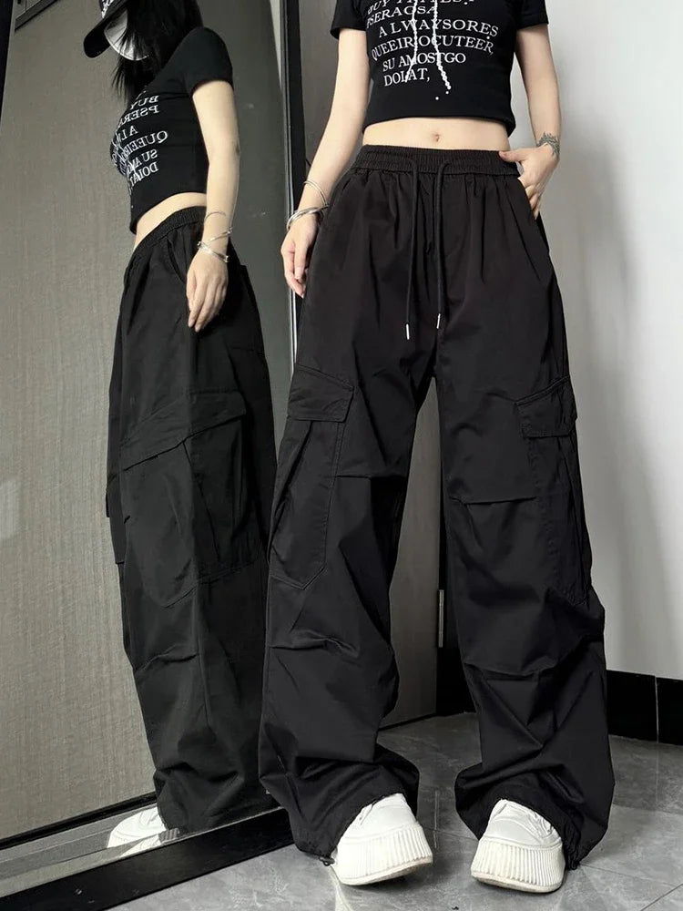 Y2k  Cargo Pants American Hop High Waist Wide Leg