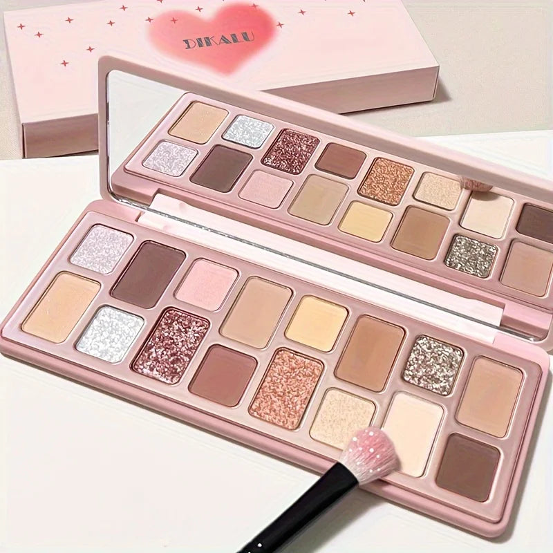 16 Color Eyeshadow Palette Series- Matte Shimmer Nude & Glitter Tones, Professional Long Lasting Eye Makeup for Party Daily Use