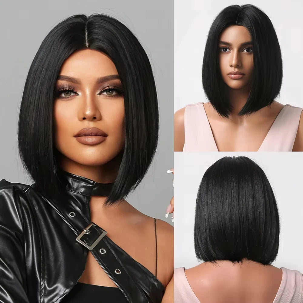 Orange synthetic wig with big waves for party,