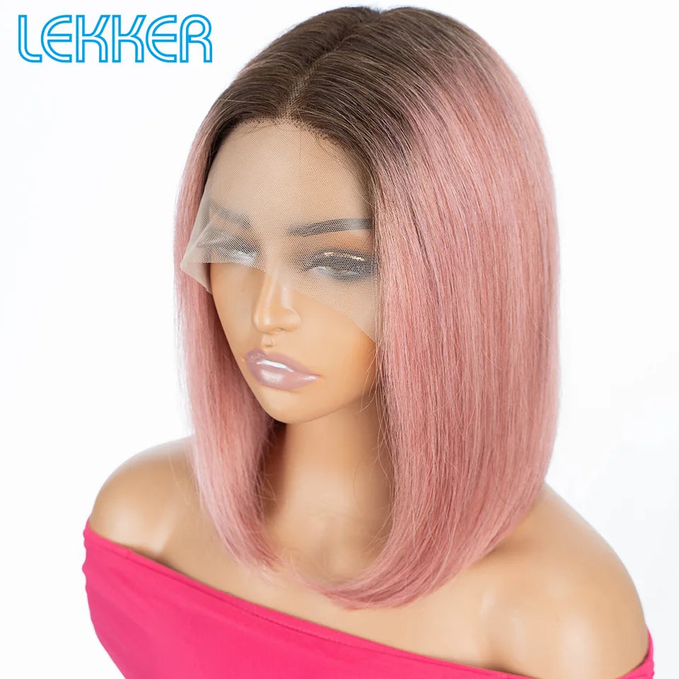 Lekker Highlight Brown Short Straight Bob