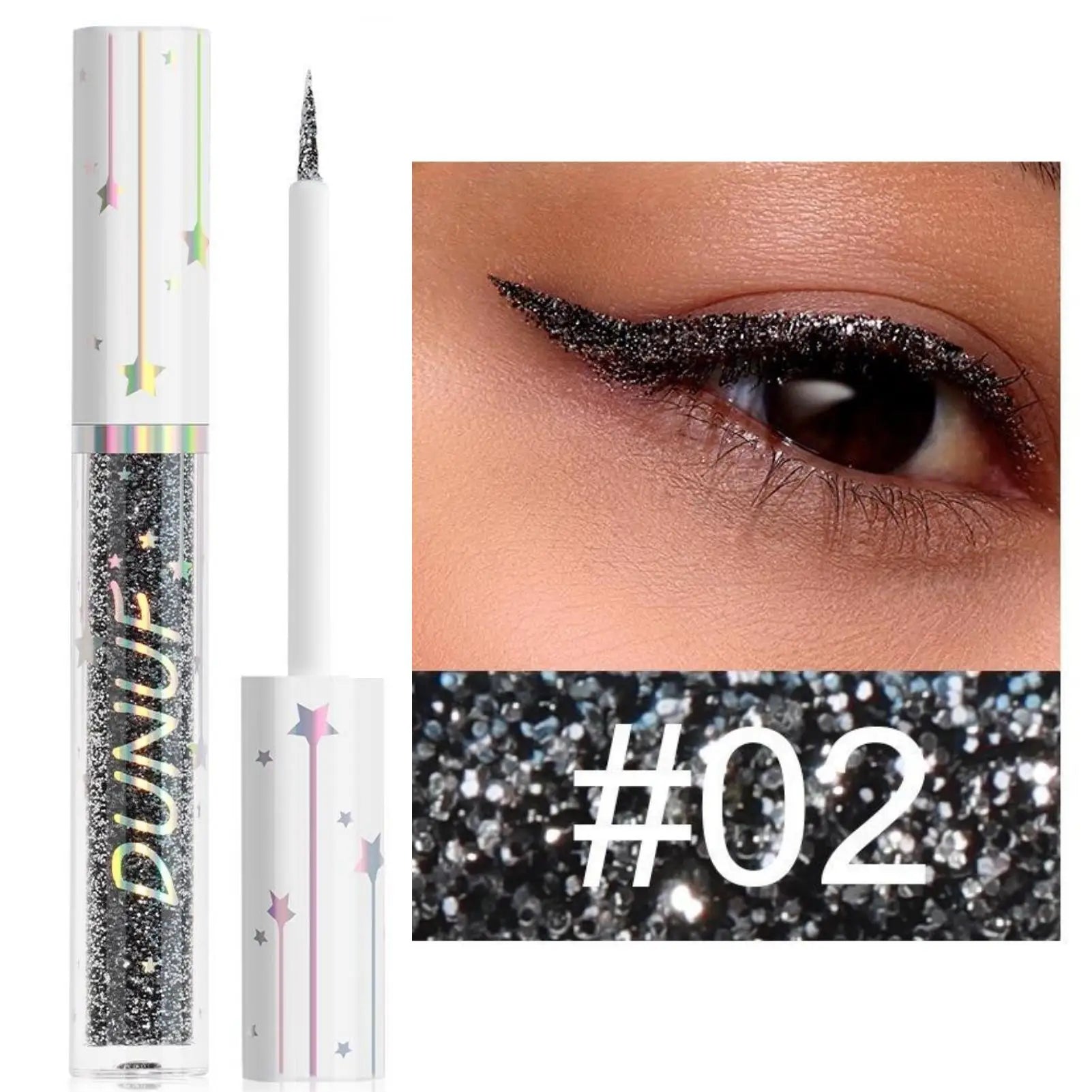 1PC Glittering Liquid Eyeliner and Eyeshadow, Smooth, Shimmering, Brightening, Waterproof,Suitable for Festivals/carnivals/party