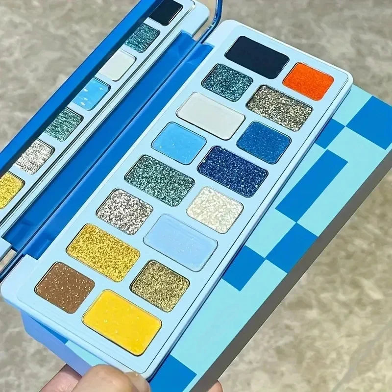 16 Color Eyeshadow Palette Series- Matte Shimmer Nude & Glitter Tones, Professional Long Lasting Eye Makeup for Party Daily Use
