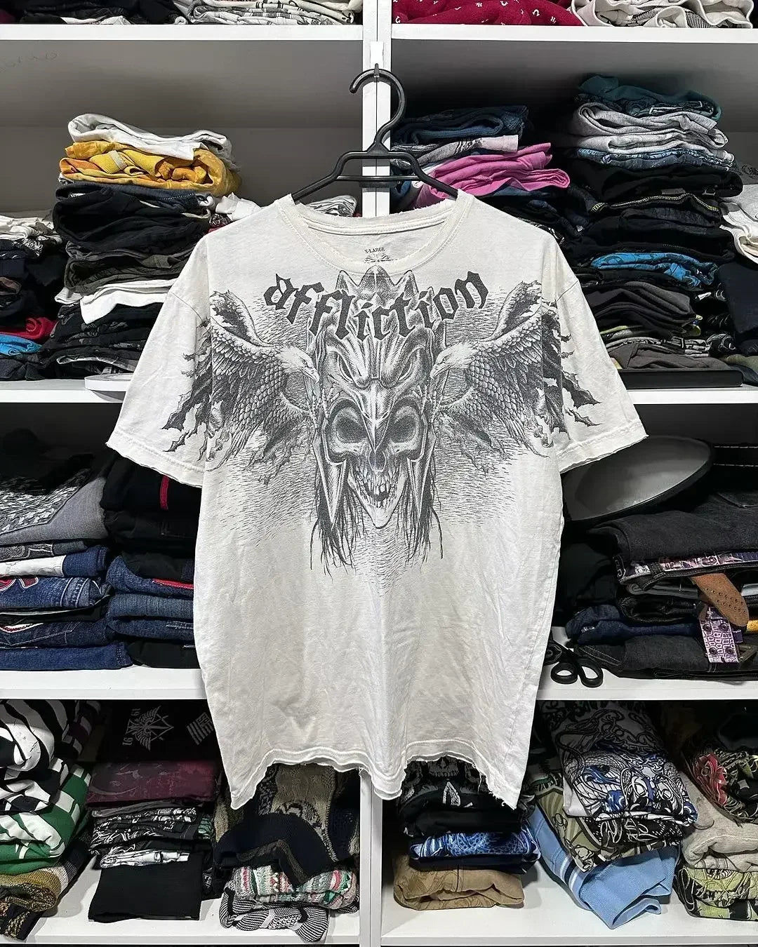 Y2K Affliction Gothic Long sleeved T shirt