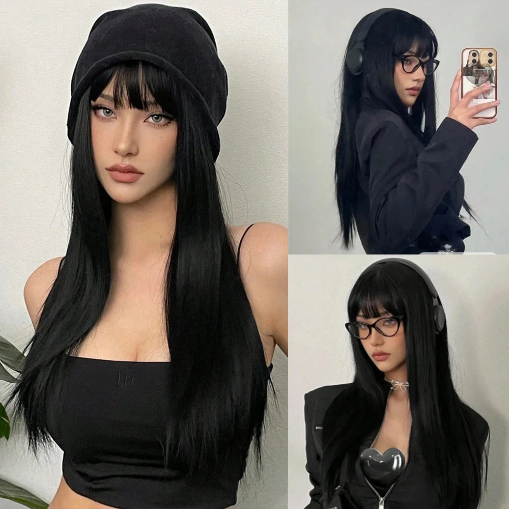 Orange bob hairstyle synthetic wig