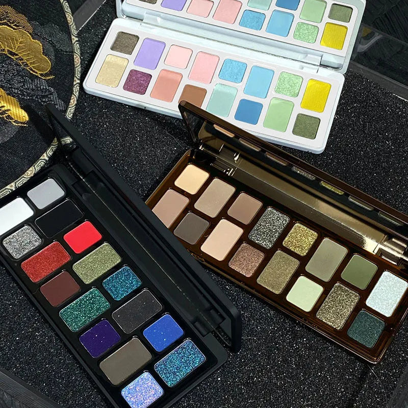 16 Color Eyeshadow Palette Series- Matte Shimmer Nude & Glitter Tones, Professional Long Lasting Eye Makeup for Party Daily Use