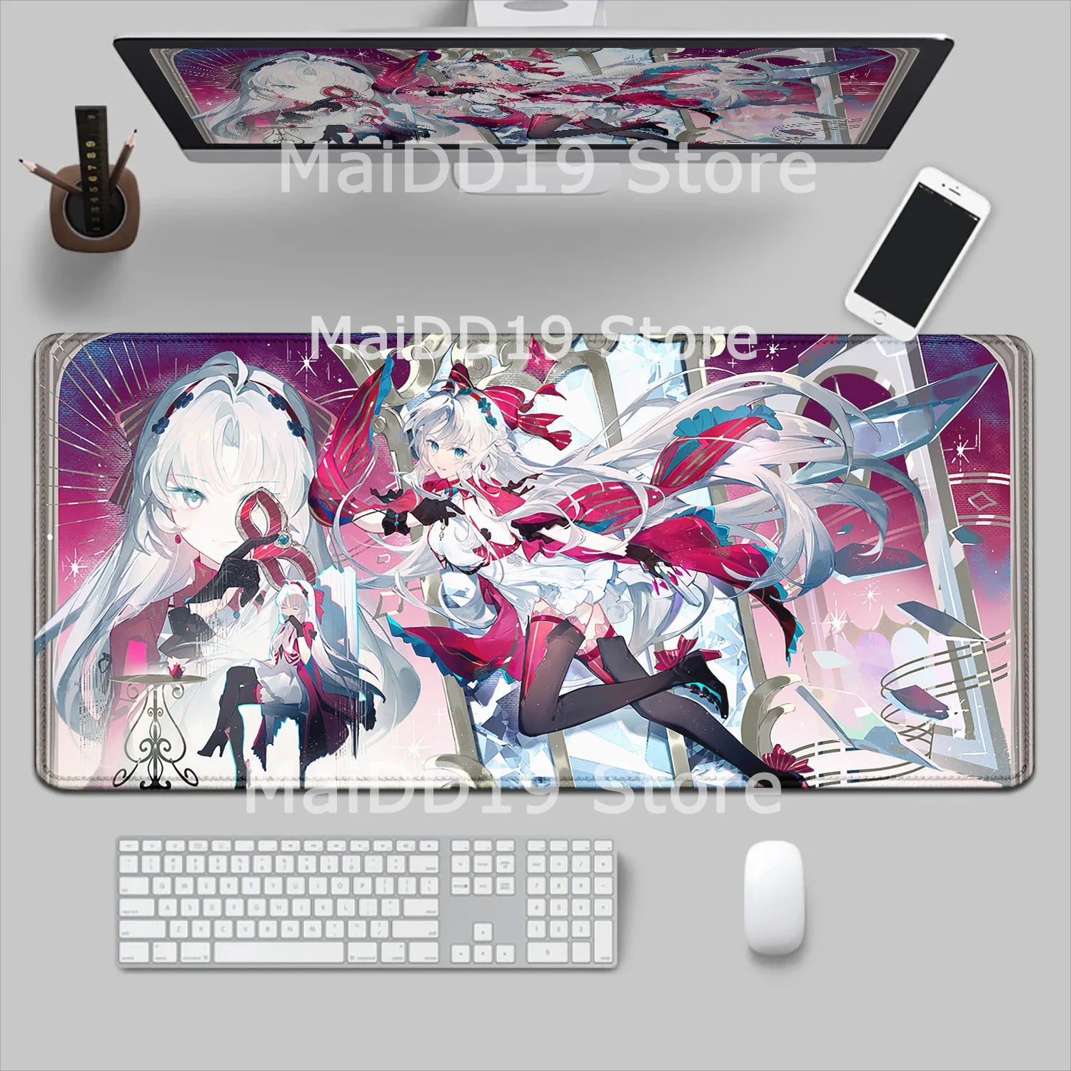 Mouse Pad Laptop Gaming Accessories Keyboard Pad Wuthering Waves Aemeath Chisa Mousepad PC Anime Girl Jinhsi Cute Desk Mouse Mat