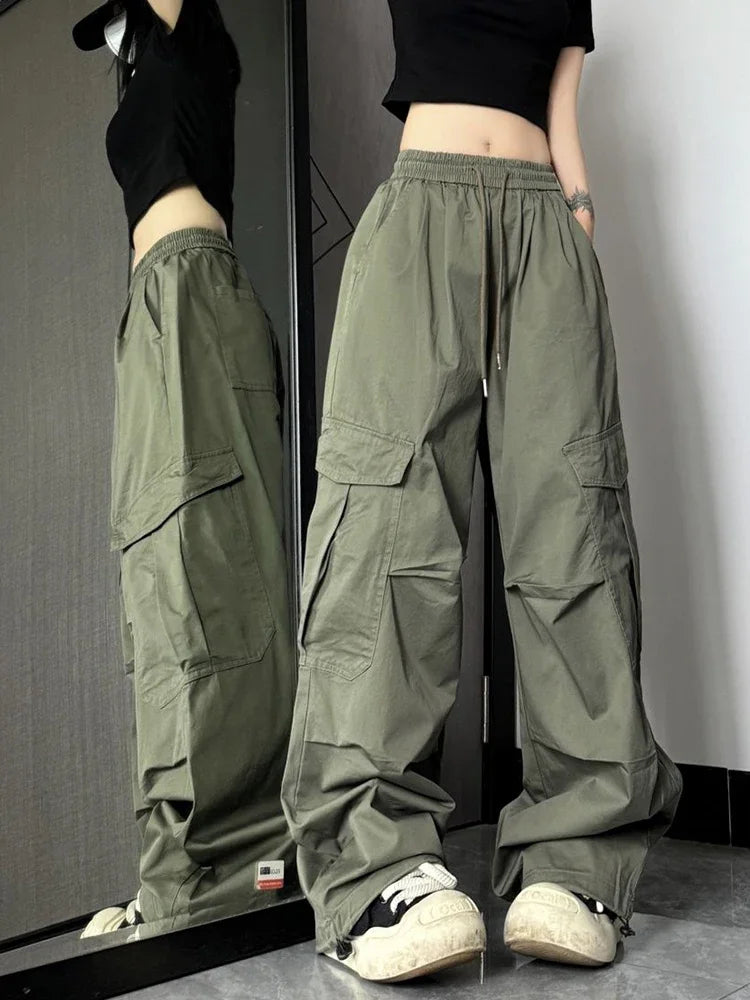 Y2k  Cargo Pants American Hop High Waist Wide Leg