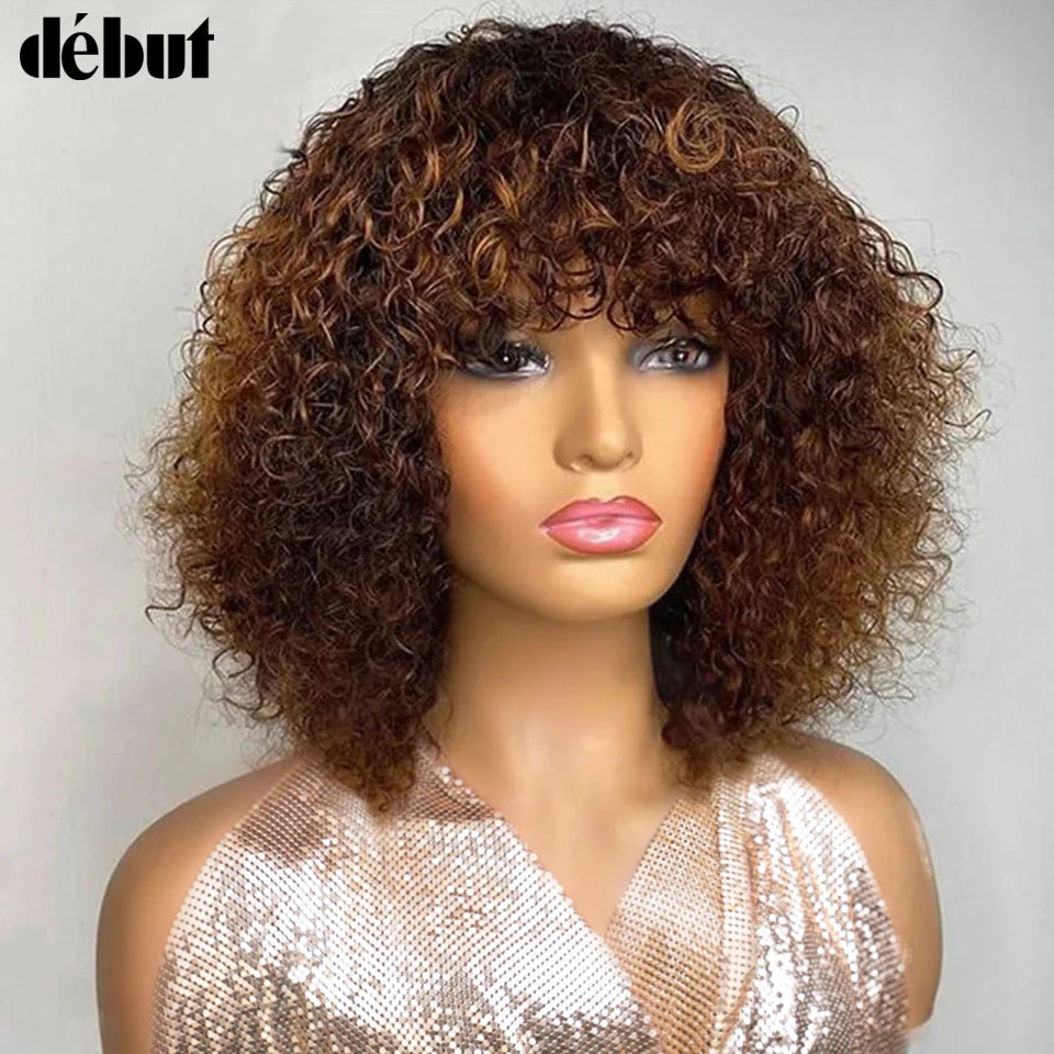 Jerry Curly Short Pixie Bob Cut Human Hair Wigs
