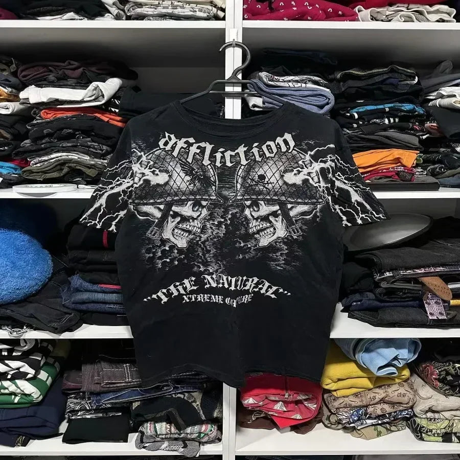 Y2K Affliction Gothic Long sleeved T shirt