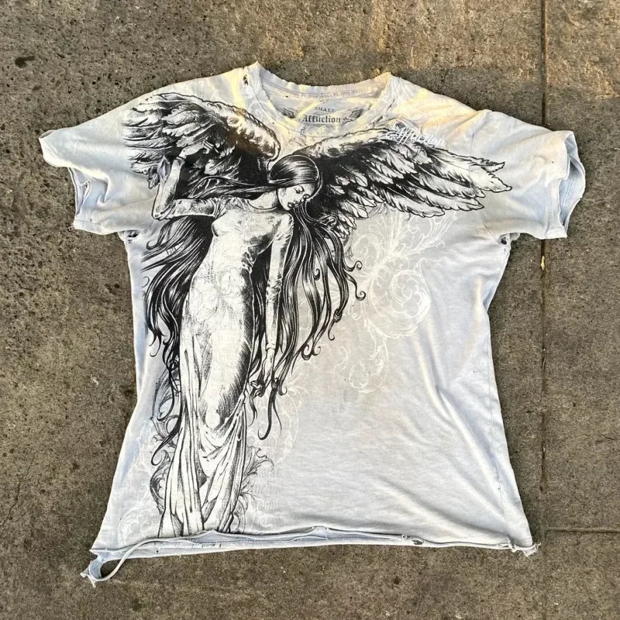 Y2K Affliction Gothic Long sleeved T shirt