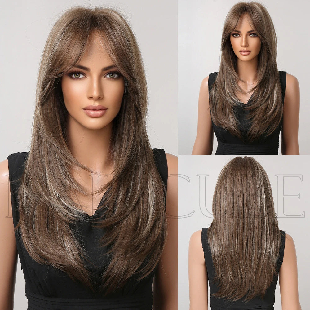 European and American wig, high level wig with bangs