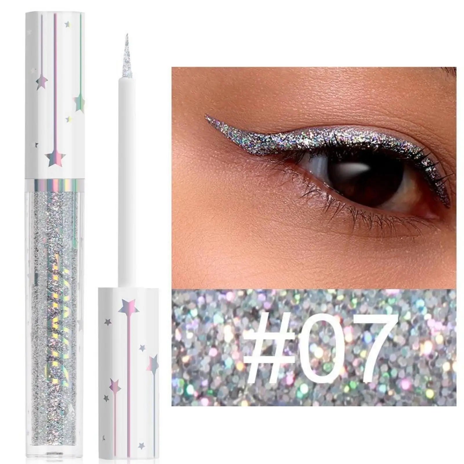 1PC Glittering Liquid Eyeliner and Eyeshadow, Smooth, Shimmering, Brightening, Waterproof,Suitable for Festivals/carnivals/party