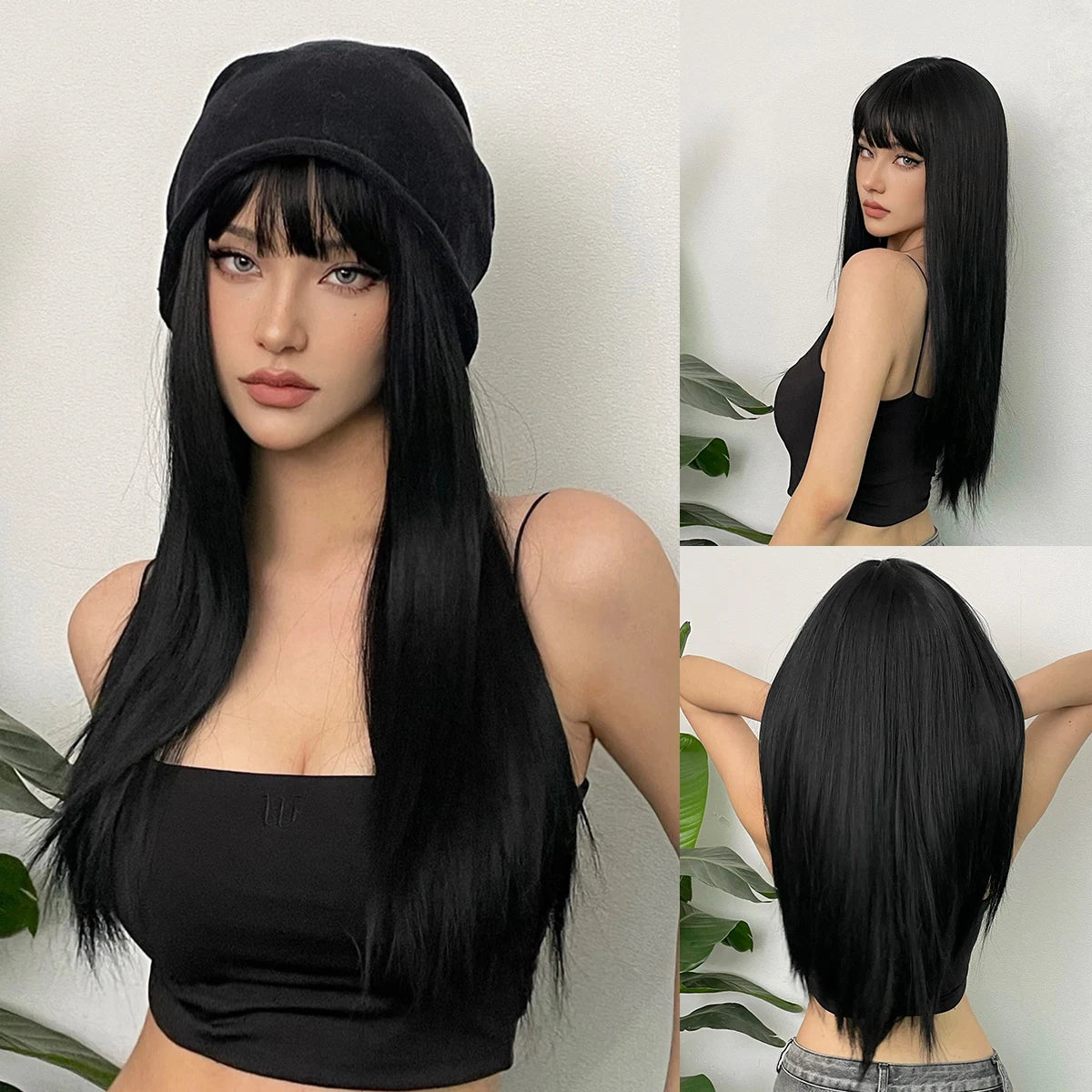 Light Wine Red Synthetic Wigs With Bangs