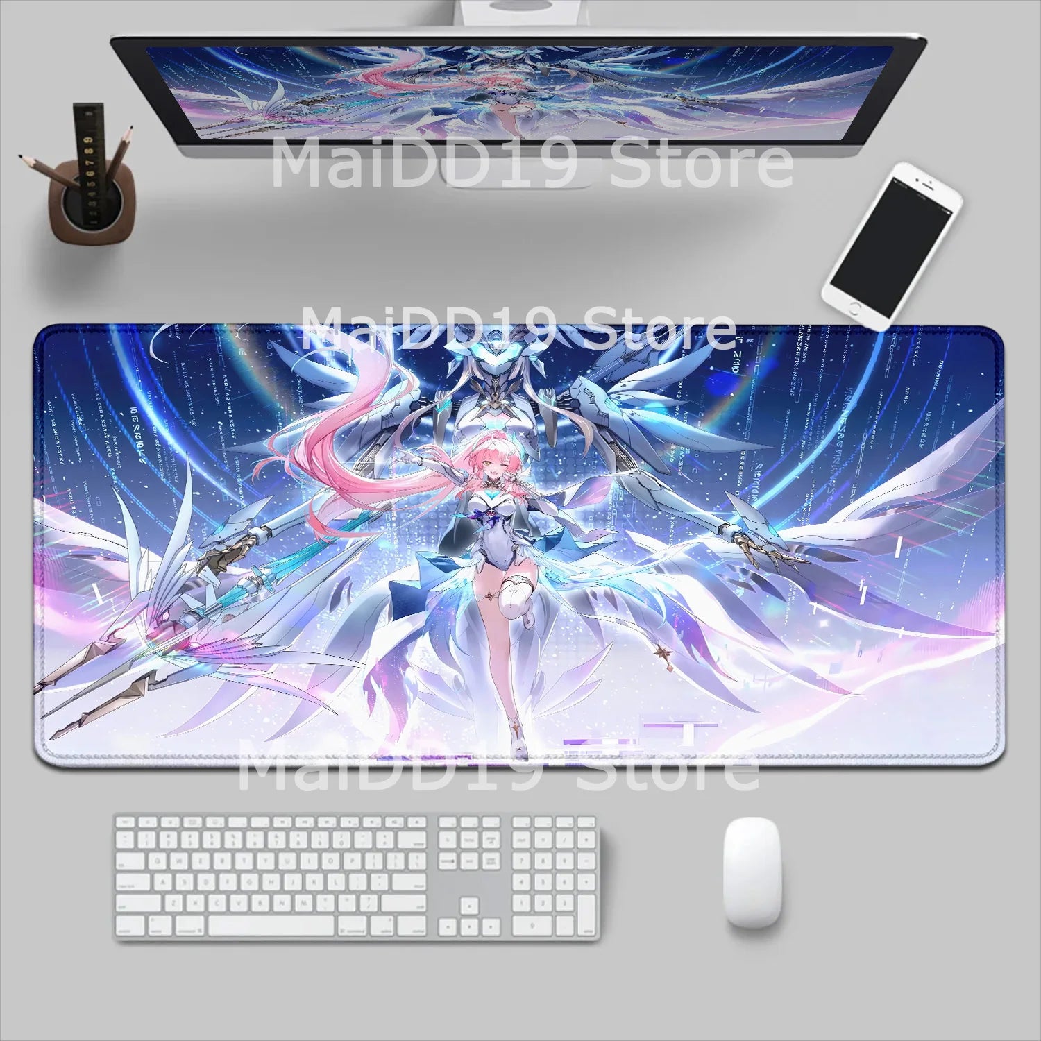 Mouse Pad Laptop Gaming Accessories Keyboard Pad Wuthering Waves Aemeath Chisa Mousepad PC Anime Girl Jinhsi Cute Desk Mouse Mat