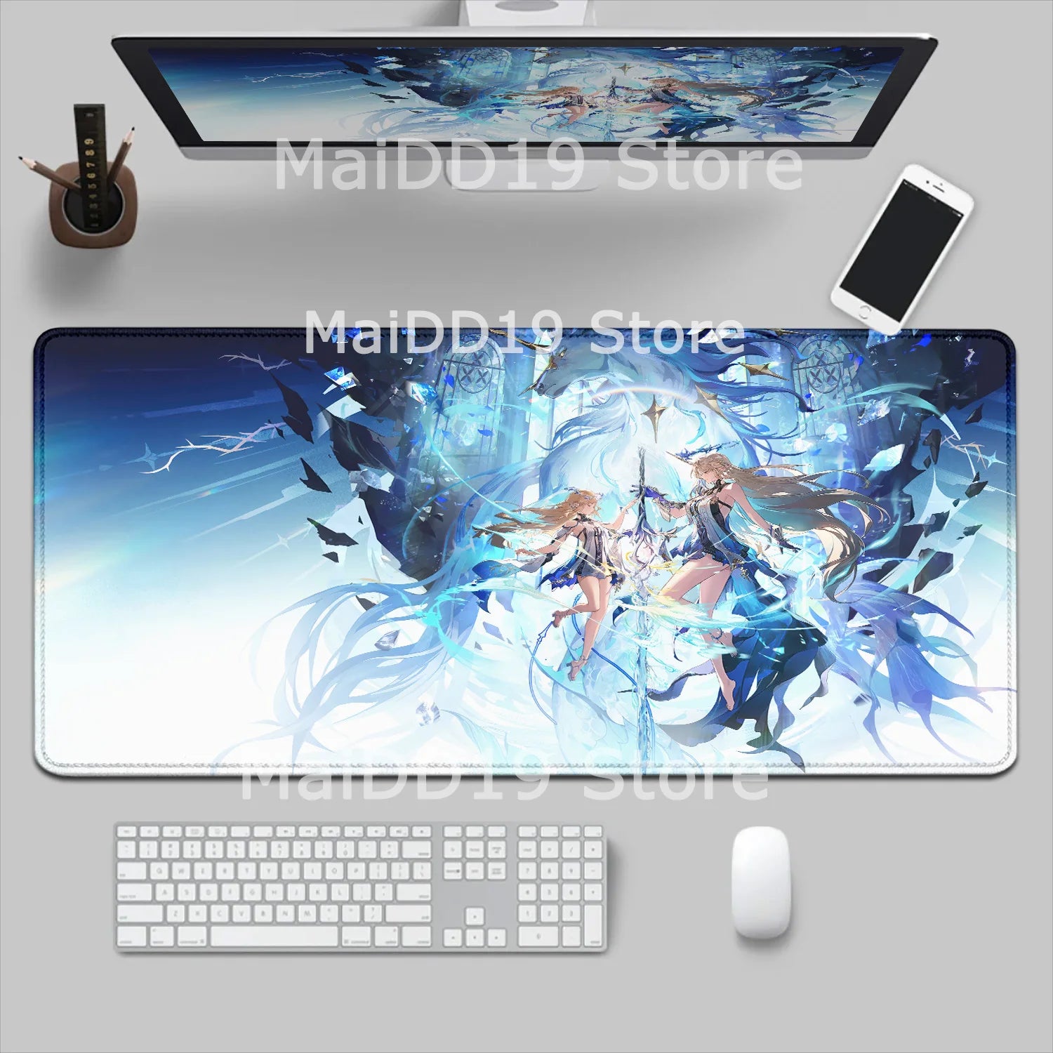 Mouse Pad Laptop Gaming Accessories Keyboard Pad Wuthering Waves Aemeath Chisa Mousepad PC Anime Girl Jinhsi Cute Desk Mouse Mat