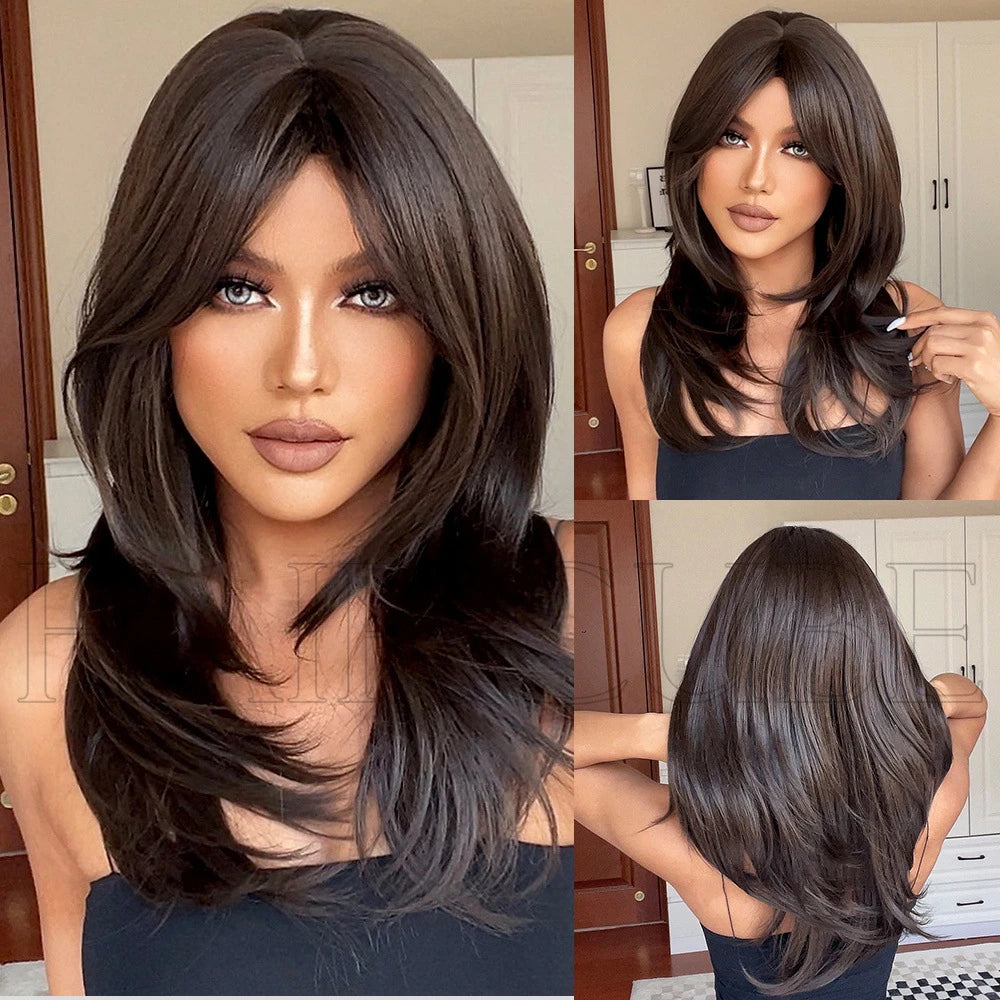 European and American wig, high level wig with bangs
