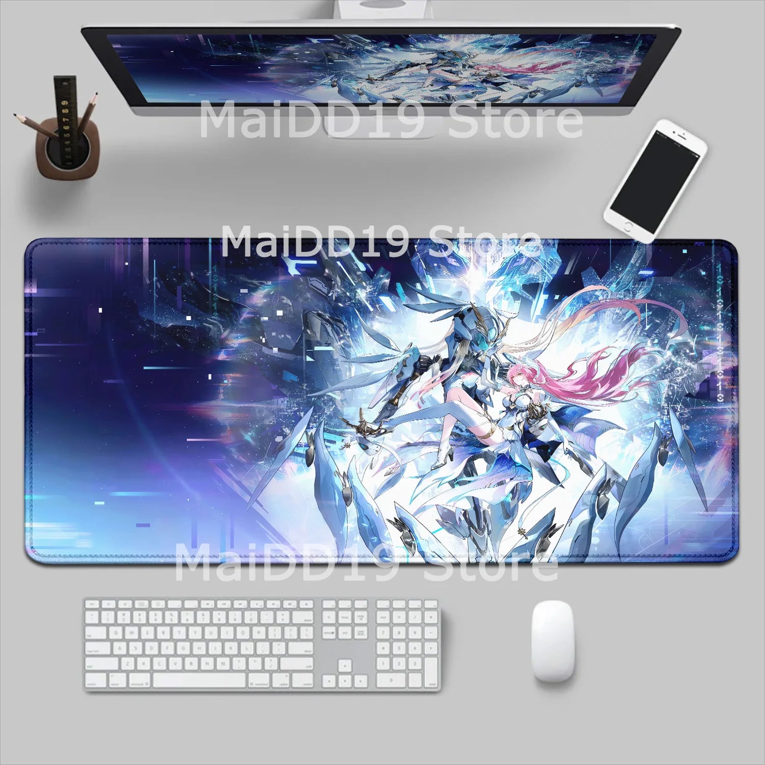 Mouse Pad Laptop Gaming Accessories Keyboard Pad Wuthering Waves Aemeath Chisa Mousepad PC Anime Girl Jinhsi Cute Desk Mouse Mat