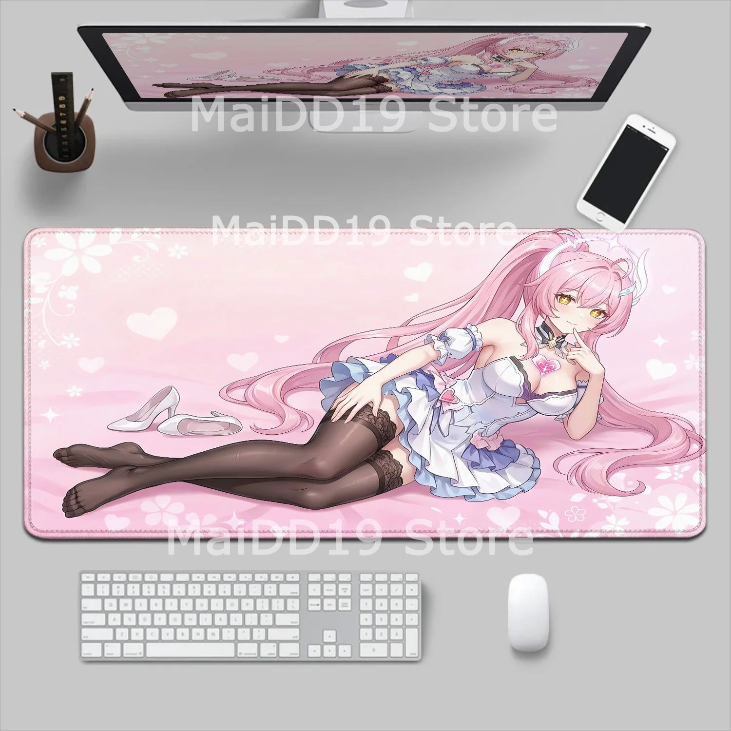 Mouse Pad Laptop Gaming Accessories Keyboard Pad Wuthering Waves Aemeath Chisa Mousepad PC Anime Girl Jinhsi Cute Desk Mouse Mat