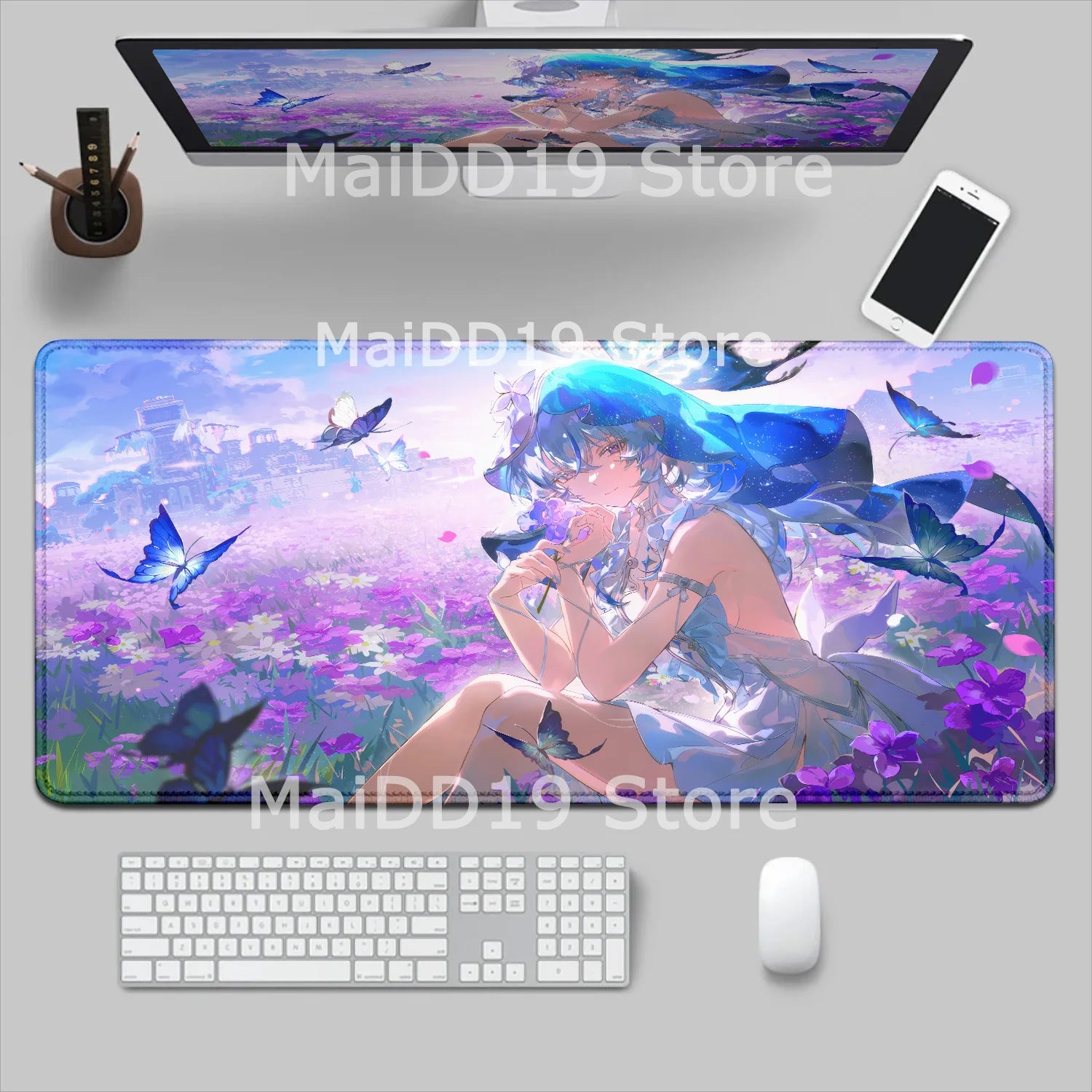 Mouse Pad Laptop Gaming Accessories Keyboard Pad Wuthering Waves Aemeath Chisa Mousepad PC Anime Girl Jinhsi Cute Desk Mouse Mat