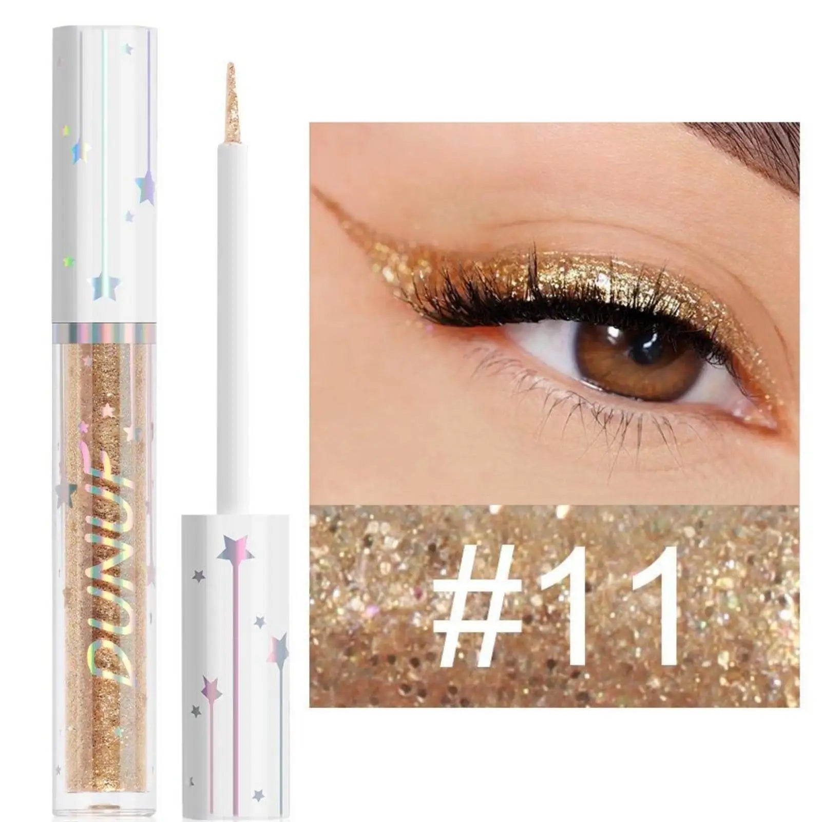 1PC Glittering Liquid Eyeliner and Eyeshadow, Smooth, Shimmering, Brightening, Waterproof,Suitable for Festivals/carnivals/party