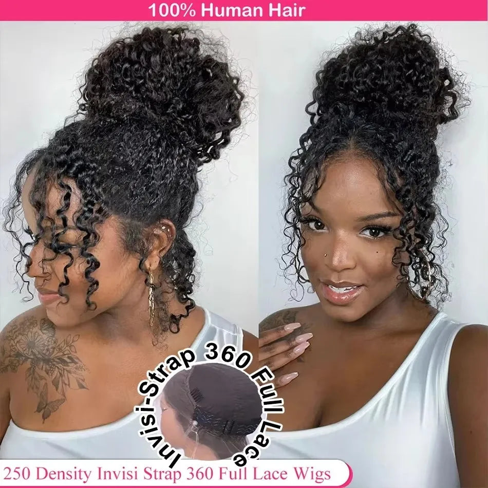 Highlight 360 Full Lace Wig Human Hair Pre Plucked Hd Deep Wave