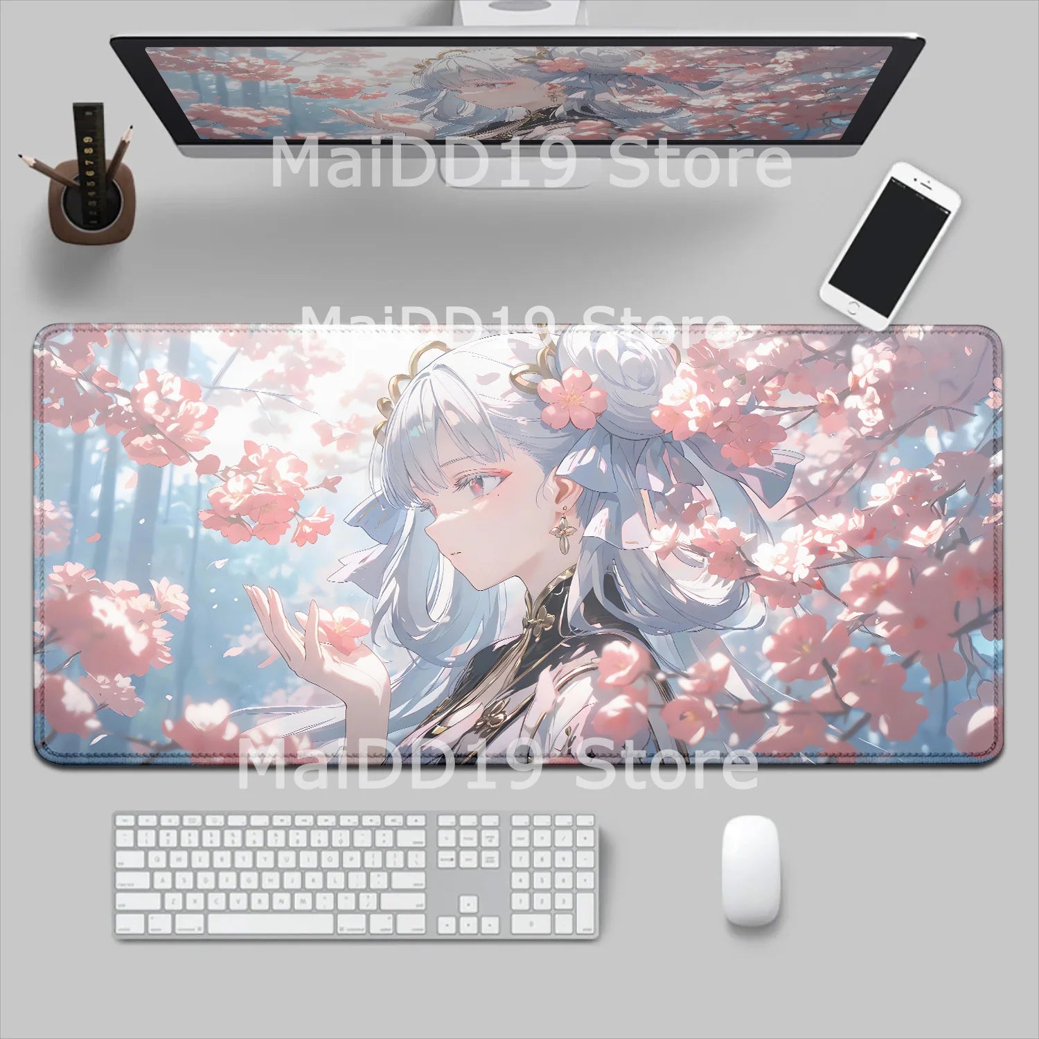 Mouse Pad Laptop Gaming Accessories Keyboard Pad Wuthering Waves Aemeath Chisa Mousepad PC Anime Girl Jinhsi Cute Desk Mouse Mat