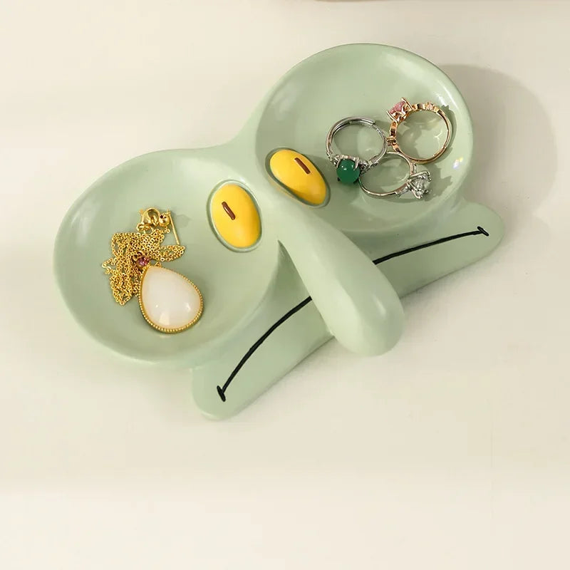 Cartoon Ornament Tray Eyeglasses Frame Organizer Glasses Jewelry Box Storage Tray Decoration Cute Office Desktop Decorative Tray