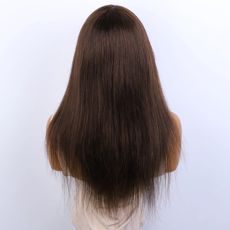 Lekker Chocolate Brown Long Straight 100% Human Hair Wig