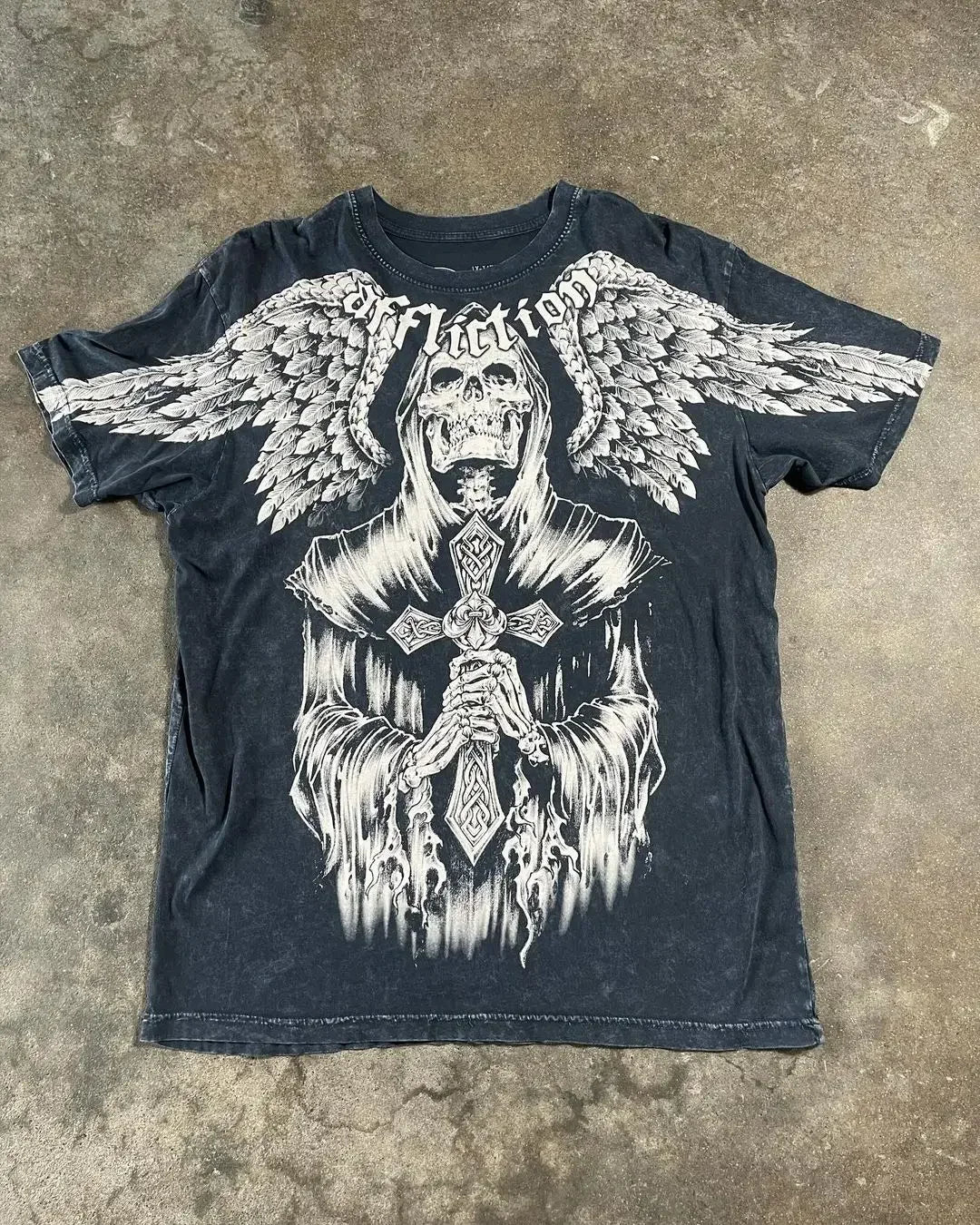 Y2K Affliction Gothic Long sleeved T shirt